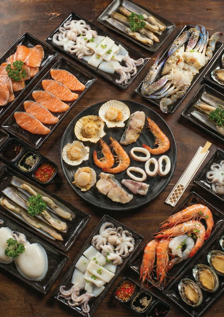 Hình ảnh món ăn trong bộ menu của BBQ Poseidon Bắc Ninh