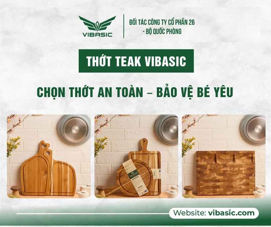 Thiết kế giới thiệu sản phẩm thớt gỗ của Vibasic